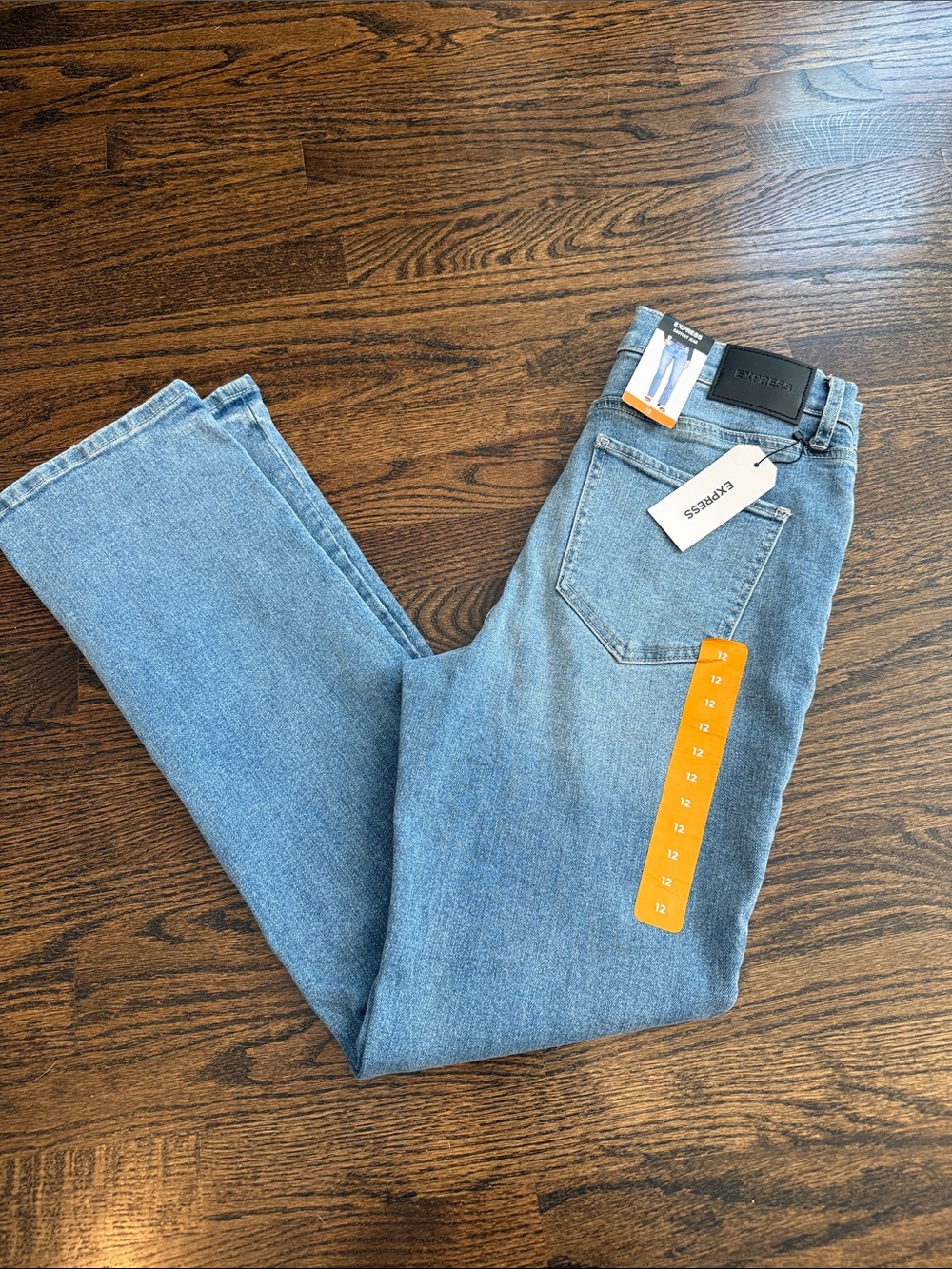 Express Light Blue woman’s bootleg Jeans - Classic Straight Fit size 12